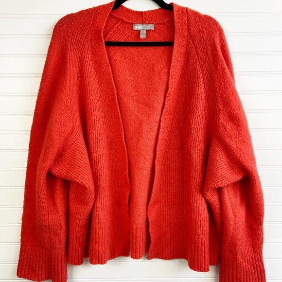 ASOS Sweaters - ASOS 8 Orange Soft Knit Ribbed Long Sleeve Cardigan Wool Sweater